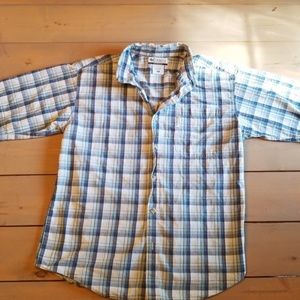 Men's Sort Sleeved Columbia Button Down